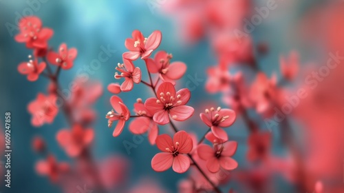Beautiful Red Flowers Bloom in a Lush Garden During Springtime