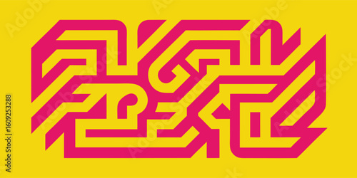 vibrant pattern featuring alternating bright yellow and pink squares..eps