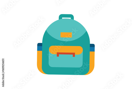 Wallpaper Mural Backpack With Zipper Pockets In Cartoon Vector On White Torontodigital.ca