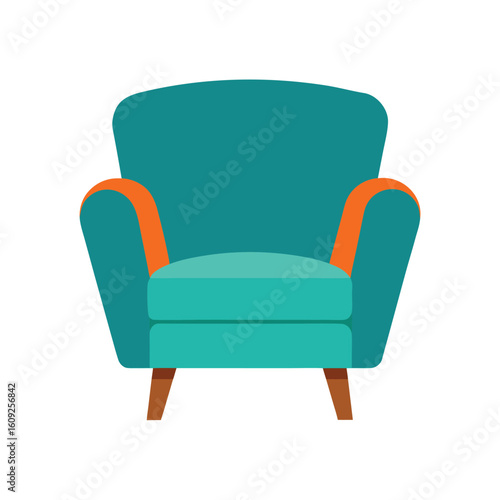 Wallpaper Mural Armchair In Flat Modern Vector Style On White Torontodigital.ca