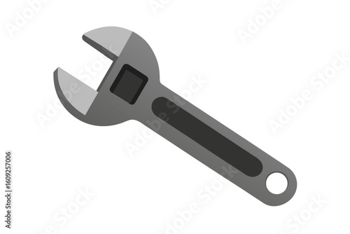 Wallpaper Mural Adjustable Wrench In Gray Vector Style On White Torontodigital.ca