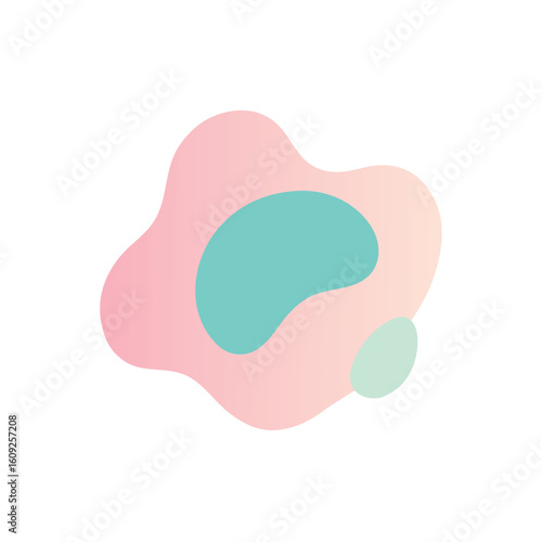 Wallpaper Mural Abstract Blob Shape In Soft Pastel Vector On White Torontodigital.ca