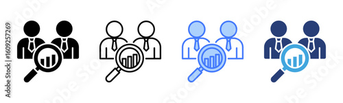 Consumer Research icon sheet multiple style collection