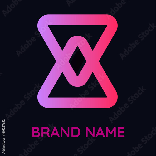 Abstract hourglass infinity sign vectors and creative business logos