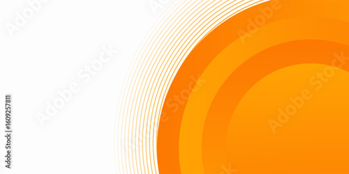 Vector orange line background curve element with white space for text and message design, overlapping layers, vector