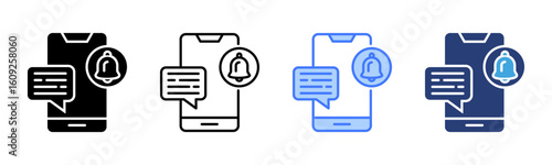 Smartphone icon sheet multiple style collection