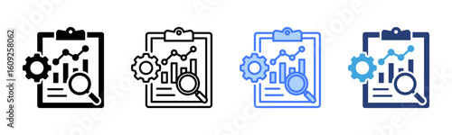 Reports icon sheet multiple style collection