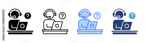 Helpdesk icon sheet multiple style collection
