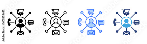 Omnichannel icon sheet multiple style collection