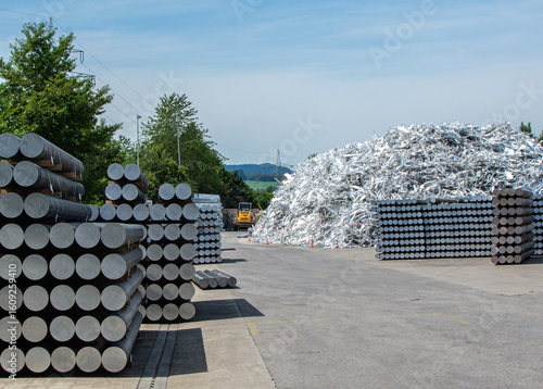 stack of metal tubes