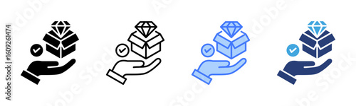 Value Proposition icon sheet multiple style collection