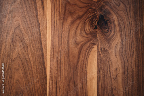 Texture of black walnut wood with some sapwood