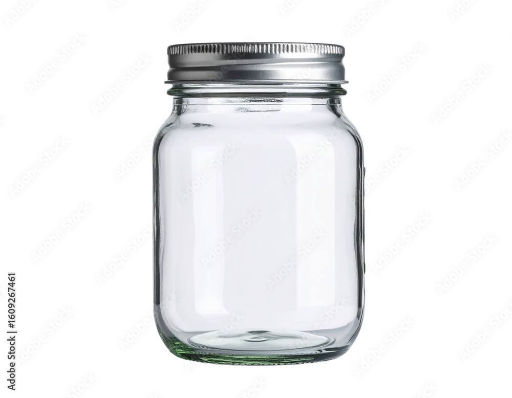 Glass jar canning jar mason jar storage container on transparent background Glass jar canning jar mason jar storage container on transparent background