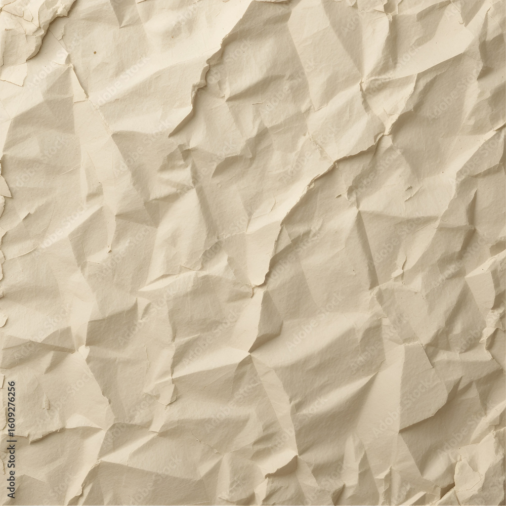 Obraz premium Creased paper texture overlay effect, png wrinkled paper surface