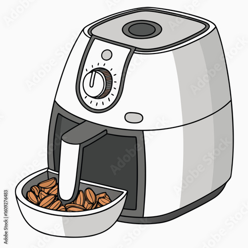 air fryer vector drawing