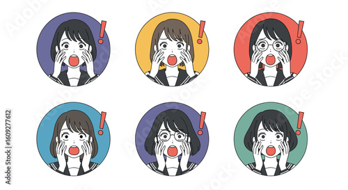 Emotions expressed through facial gestures and symbolic representations of inner feelings