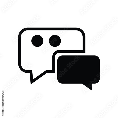 Chat message symbol, dialogue icons, talk bubble sign, Vector illustration ESP 10.