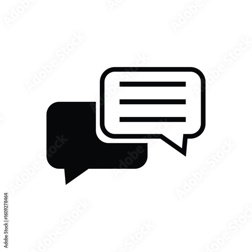 Chat message symbol, dialogue icons, talk bubble sign, Vector illustration ESP 10.
