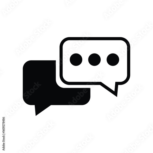 Chat message symbol, dialogue icons, talk bubble sign, Vector illustration ESP 10.