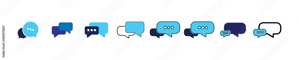 Fototapeta premium Chat bubble set, Chat speech bubble, Conversation symbol , vector illustration EPS 10 .