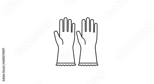Durable and flexible latex rubber gloves for household cleaning and protection