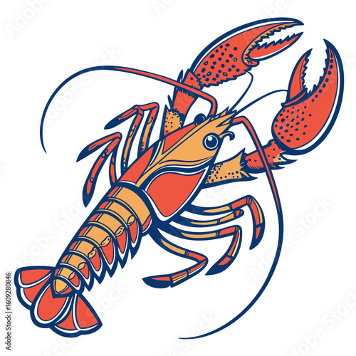 vector illustration of a lobster