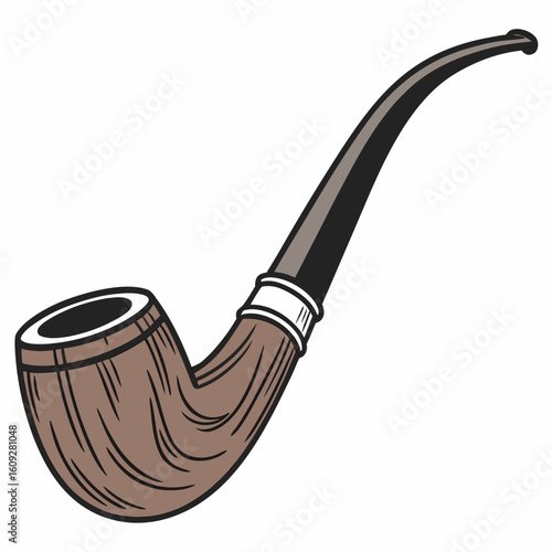 smoking pipe isolated on white background