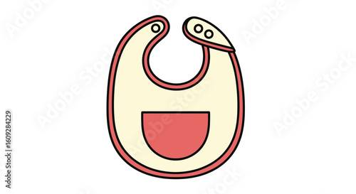 Cute cartoon baby bib with drool catcher pocket for feeding time fun and mess free meal protection