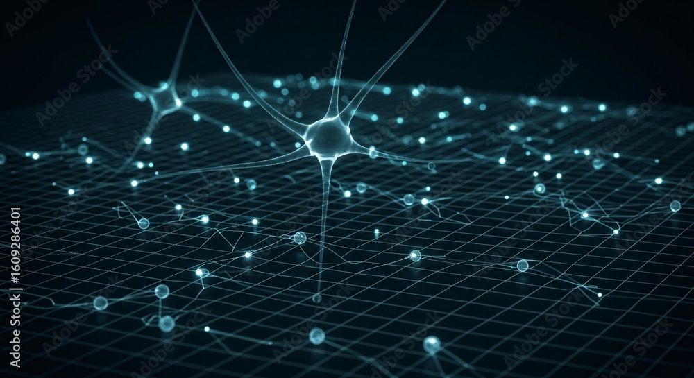 Obraz premium Neural network analysis shows brain activity for ai diagnosis system.