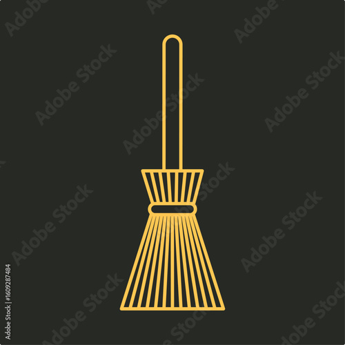 Broom trendy applicable important vector Illustration design attractive colorful background