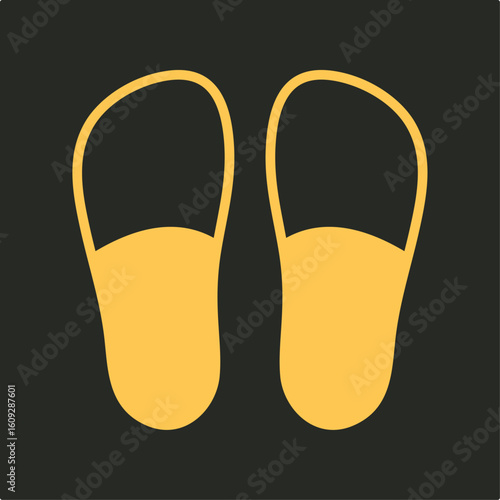 Slippers trendy applicable important vector Illustration design attractive colorful background