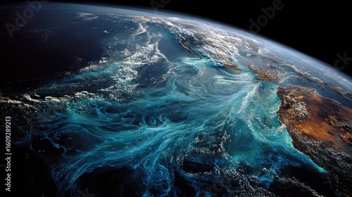 Earth's Aquatic Symphony: A Celestial View of Ocean Currents