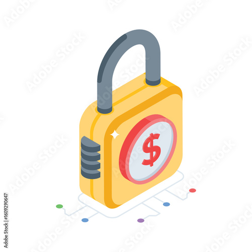 Have a look at this isometric style secure payment