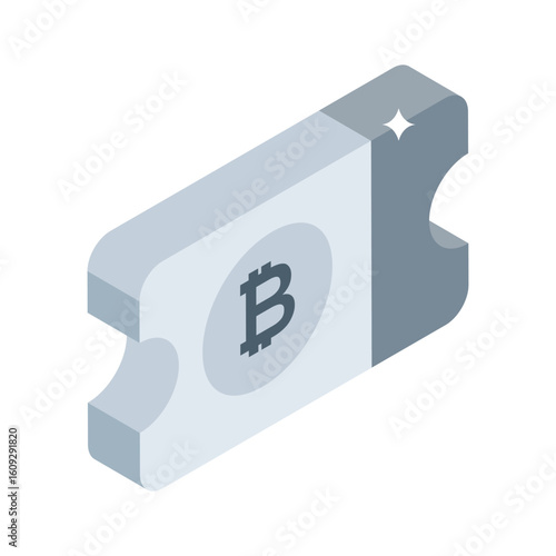 Have a look at this isometric style bitcoin voucher icon