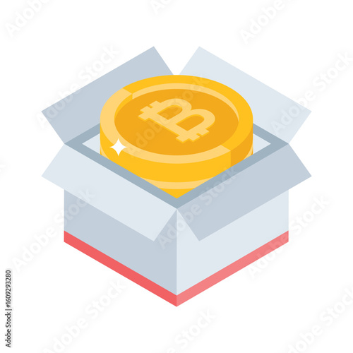 Take a look at this isometric icon of money package
