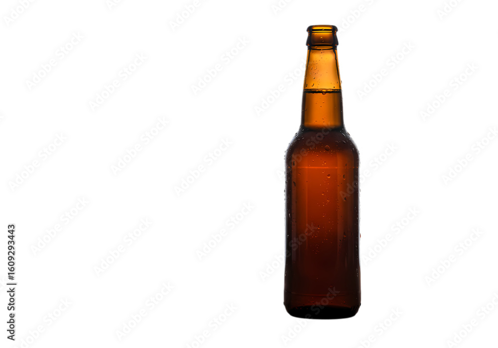 Amber Glass Bottle with Spray Top on Black Background Amber Glass Bottle with Spray Top on Black Background