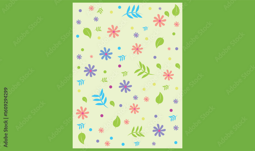 Fototapeta premium Floral beautiful seamless pattern design background