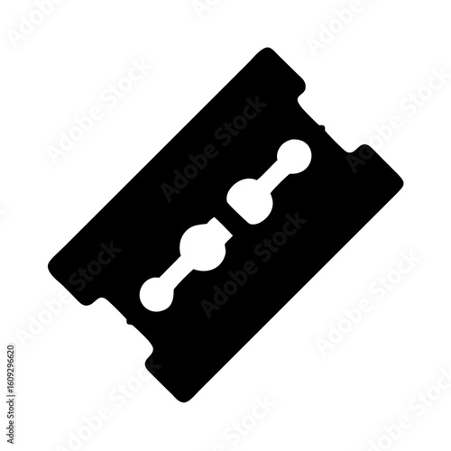 black razor blade icon on white background clip art preview