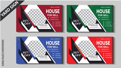 House sale yard sign outdoor advertising signage
