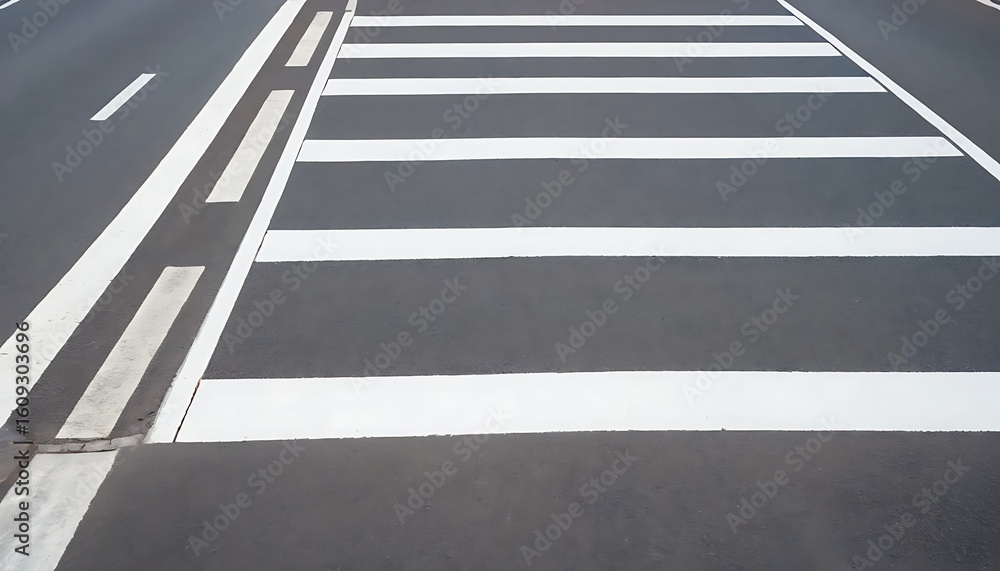 custom made wallpaper toronto digitalPedestrian crossing markings on a dark gray asphalt road.