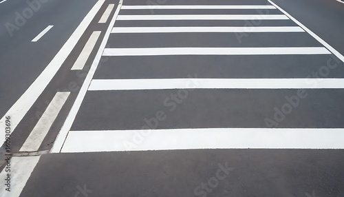 Wallpaper Mural Pedestrian crossing markings on a dark gray asphalt road. Torontodigital.ca