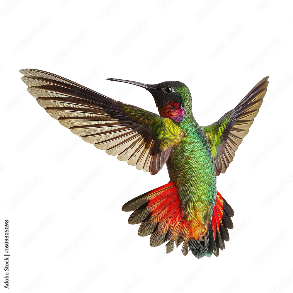Fototapeta premium Vibrant hummingbird in flight (1)