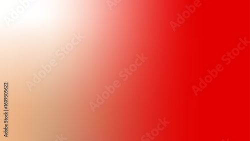 Abstract blurred red light beige Mocha Mousse color gradient vector background. Textured backdrop. Luxury template. device, flyer, poster, web. Digital screen. banner. NFT card. Cinnabar Scarlet hue.