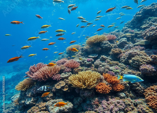 coral reef with fish