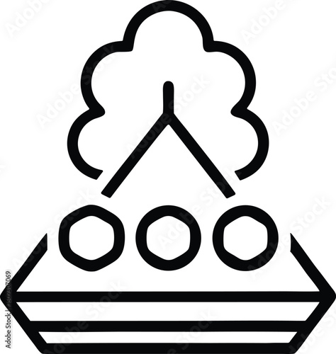 activated carbon vector icon.