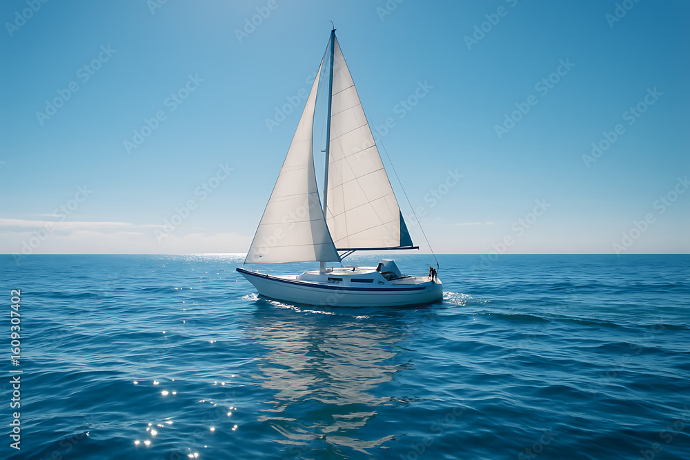 Fototapeta premium sailing boat on the sea