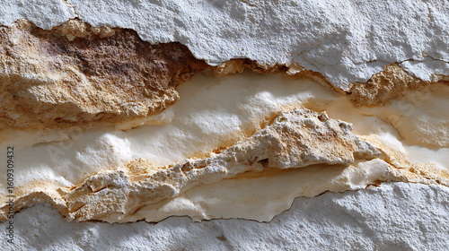 Rough Stone Texture with Visible Pores and Cracks Natural Environment Macro Photography Close-Up Viewpoint Geological Concept