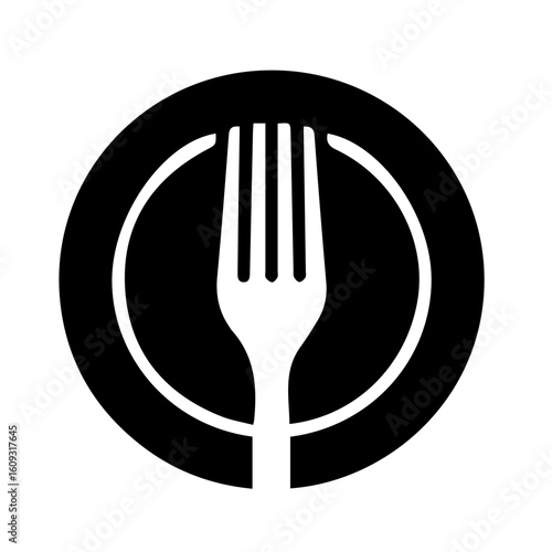 icon spoon fork plate