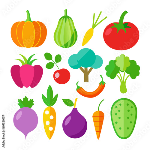 set of vegetables