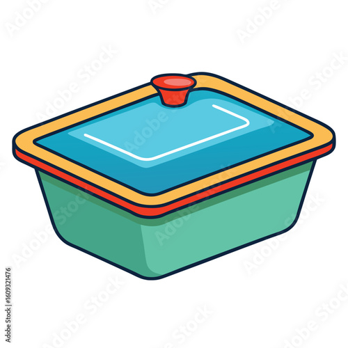 Ceramic Baking Dish on White Background